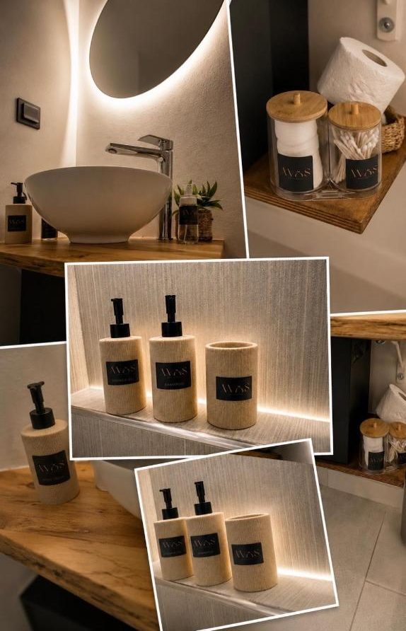 Bathroom shelf with fresh towels