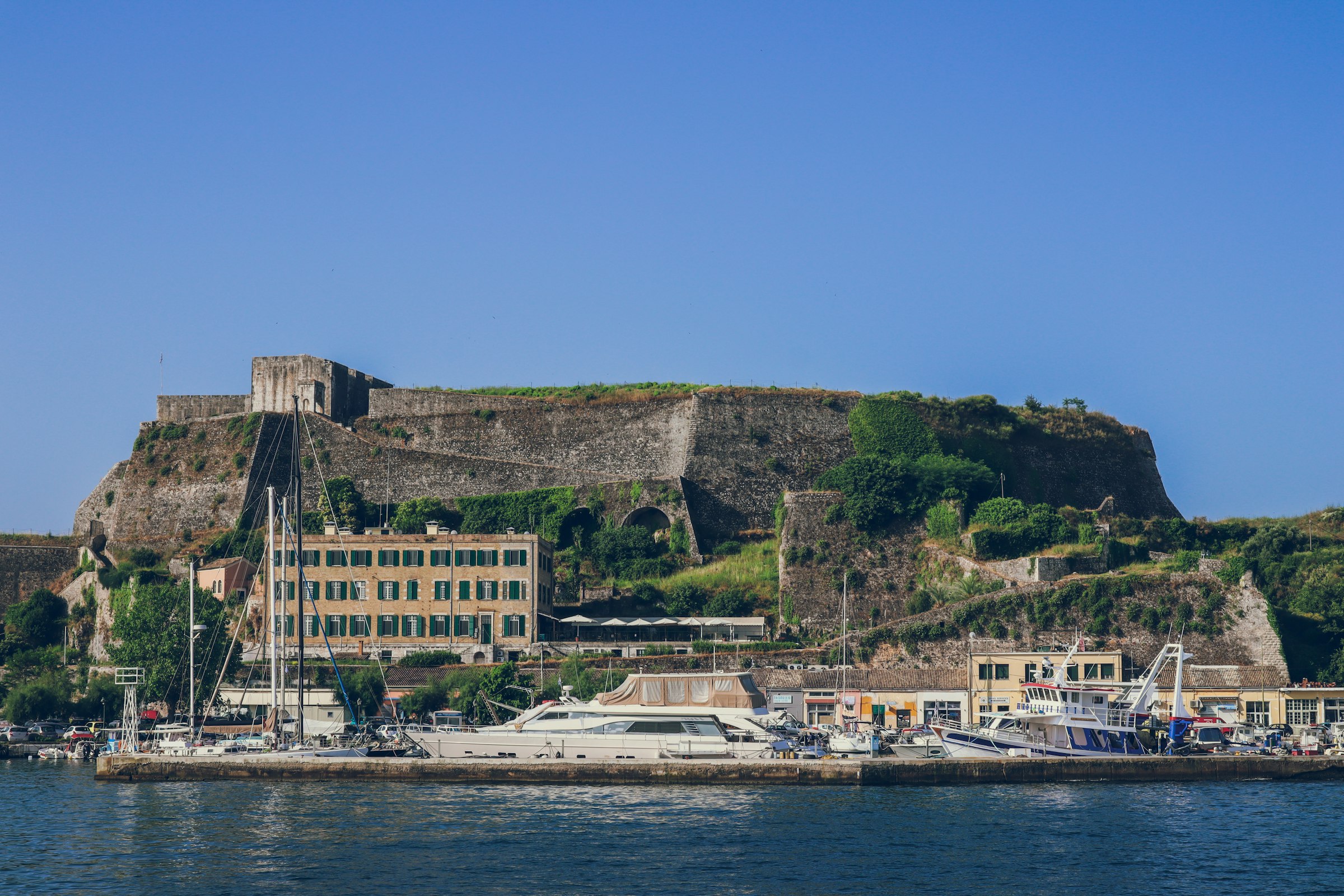 The Old Fortress of Corfu seen from the sea