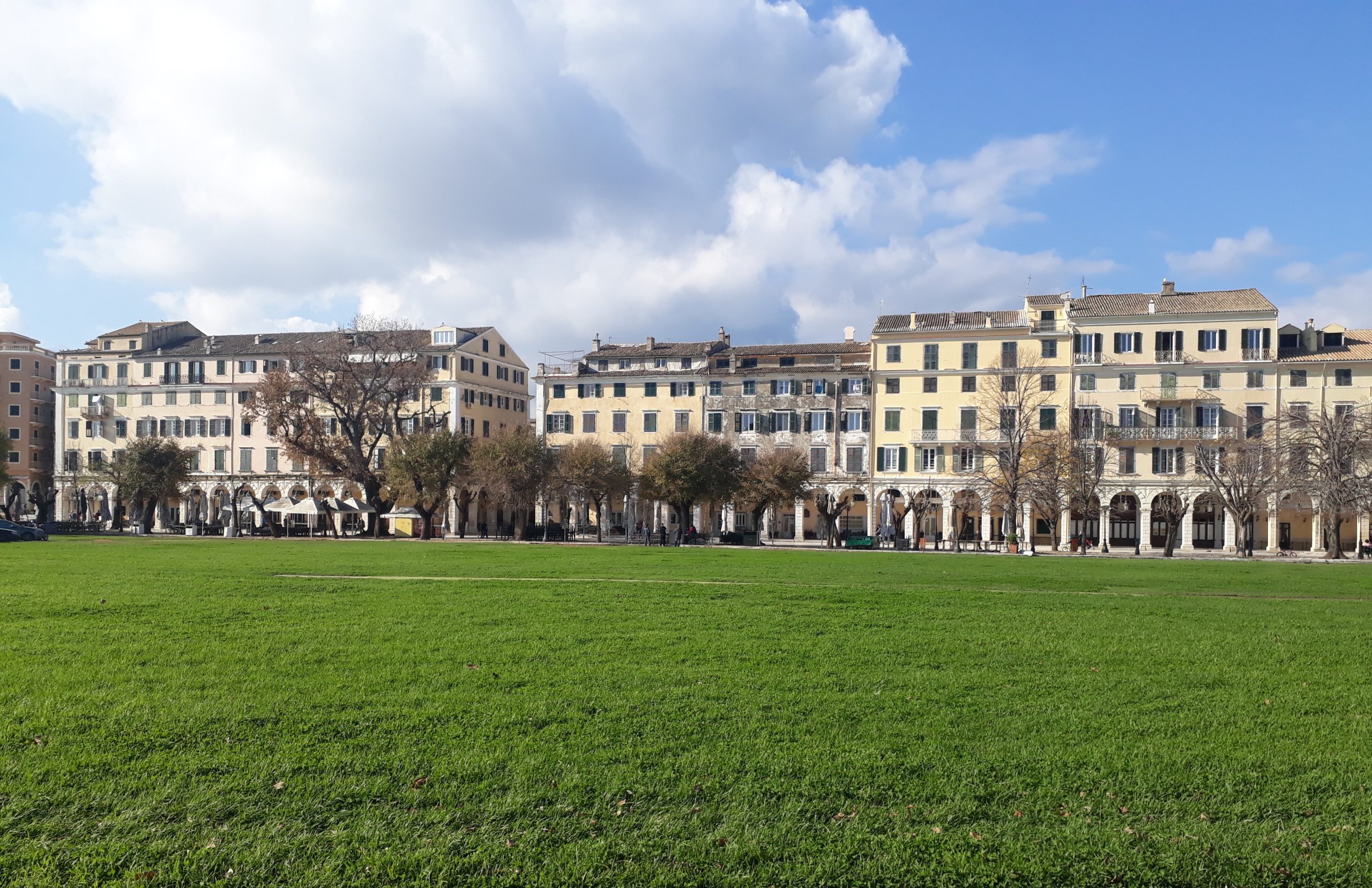 Spianada square with the Liston behind, Corfu